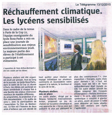 Article Télégramme - COP21 {JPEG}